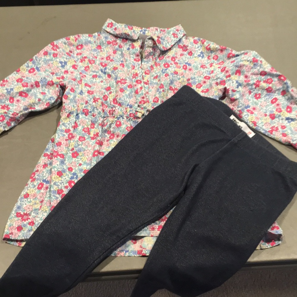 2T button down and pants
